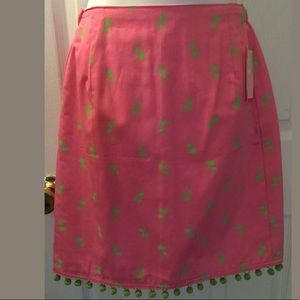 New SIXTH ALICE Palm Tree Skirt Pull On Pom Pom